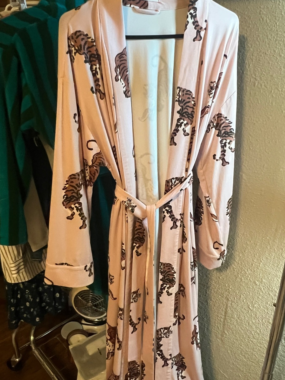 Mason Gray Kaia Cloud Jersey Kimono Robe in Prowl Size Small